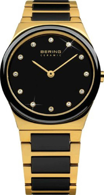 Image of Bering Time Watch - Ceramic Ladies Gold-Tone withs 32230-741