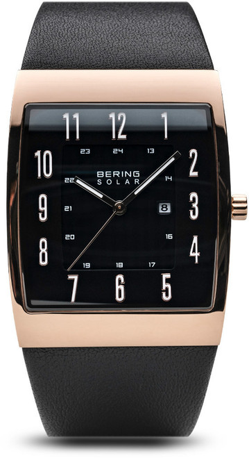 Bering Time Watch - Solar - Mens Polished Rose Gold-Tone 16433-462