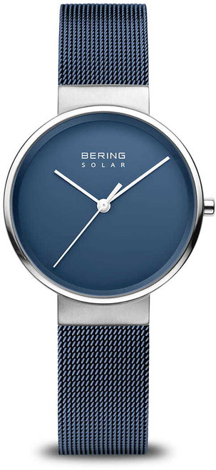 Image of Bering Time Womens Watch - Solar - Polished/Brushed Silver-tone 14331-307
