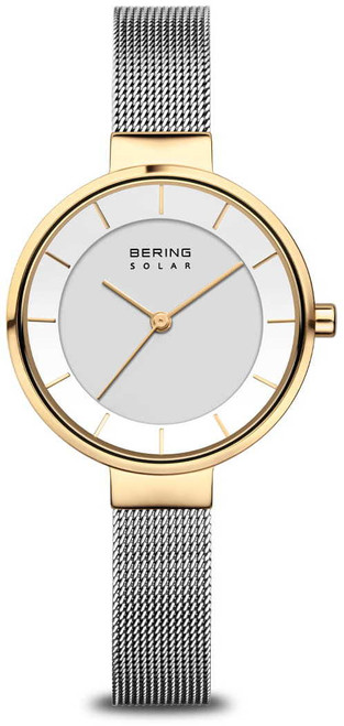 Image of Bering Time Womens Watch - Solar - Polished/Brushed Yellow 14631-024