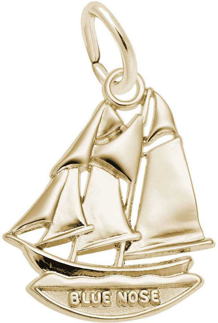 Image of Blue Nose Nova Scotia Ship Charm (Choose Metal) by Rembrandt