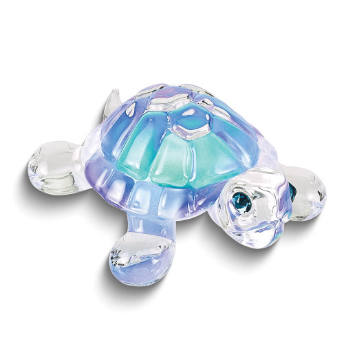 Blue Turtle Glass Figurine GM21688