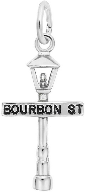 Image of Bourbon Street Lamp Post Charm (Choose Metal) by Rembrandt