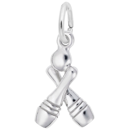 Image of Bowling Pins Charm (Choose Metal) by Rembrandt