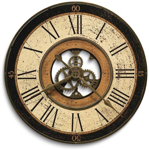 Image of Brass Works Antiqued Finish Wall Clock (Gifts)