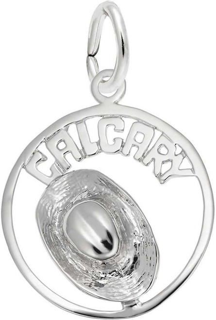 Image of Calgary Cowboy Hat Charm (Choose Metal) by Rembrandt