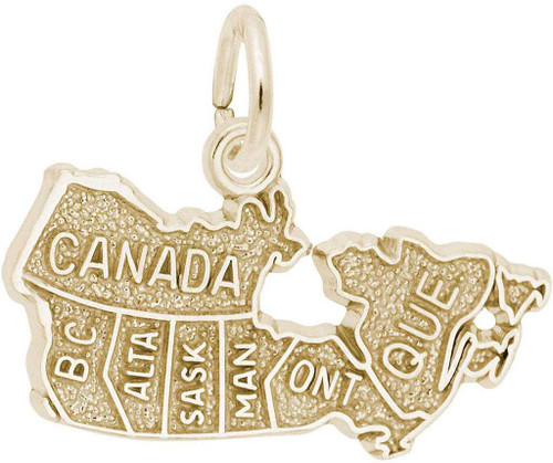 Image of Canada Map Charm (Choose Metal) by Rembrandt