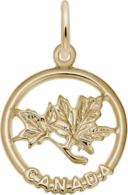 Image of Canada Maple Leaf Ring Charm (Choose Metal) by Rembrandt