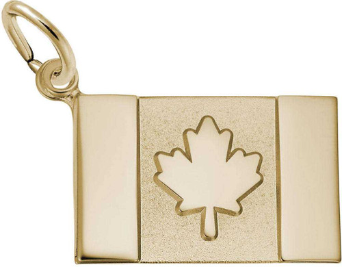 Image of Canadian Flag Charm (Choose Metal) by Rembrandt