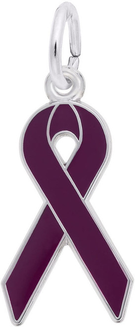 Cancer Awareness Ribbon Charm (Choose Metal) by Rembrandt
