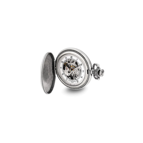 Charles Hubert Antiqued Oval Design Pocket Watch