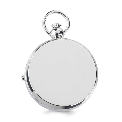 Image of Charles Hubert Chrome Finish Brass Photo Insert Pocket Watch