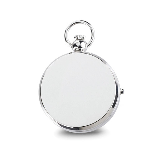 Charles Hubert Chrome Finish Brass Photo Insert Pocket Watch XWA3330