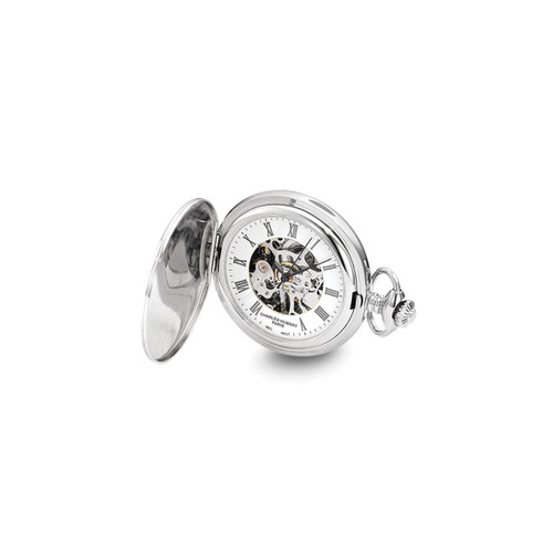 Charles Hubert Chrome-finish Shield Design Pocket Watch XWA4455