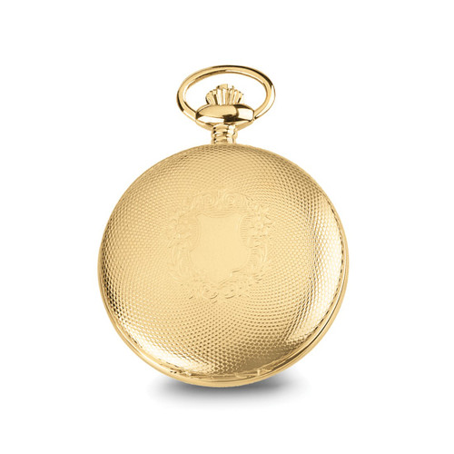 Charles Hubert Gold-Finish Brass Skeleton Pocket Watch