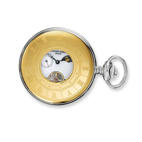 Image of Charles Hubert IP-plated Off White Dial Pocket Watch