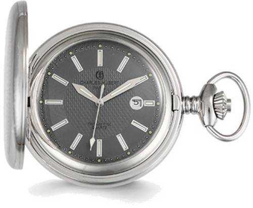 Image of Charles Hubert Stainless Steel Hunter Case Tritium Quartz Pocket Watch XWA5566