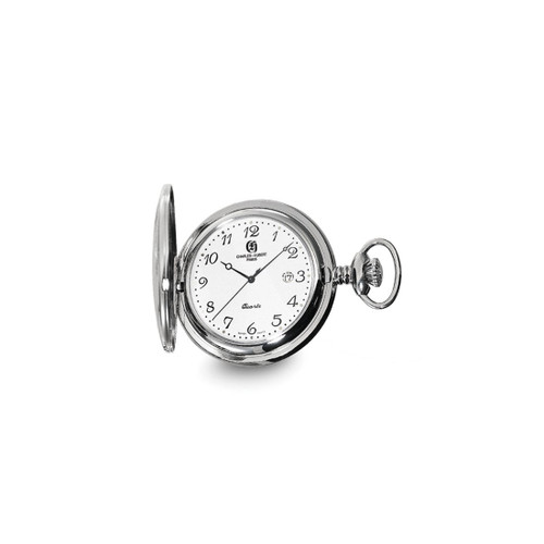 Charles Hubert Stainless Steel White Dial with Date Pocket Watch XWA582