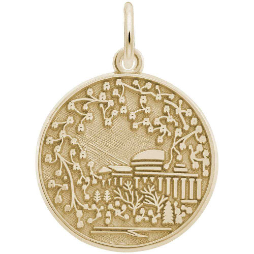 Image of Cherry Blossom Scene Charm (Choose Metal) by Rembrandt