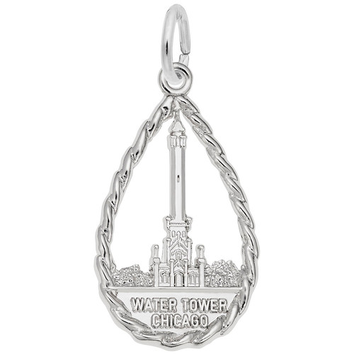 Image of Chicago Water Tower Charm (Choose Metal) by Rembrandt