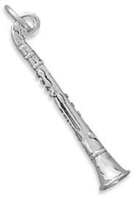 Clarinet Charm 925 Sterling Silver
