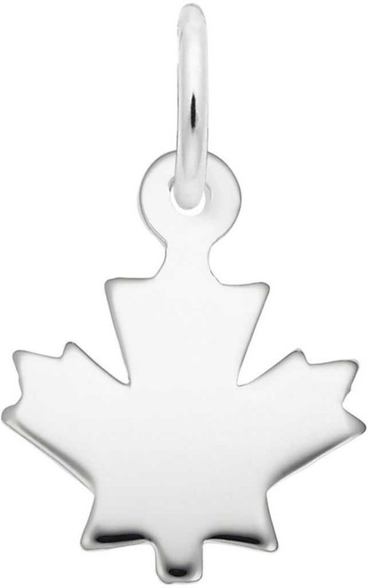 Image of Classic Flat Maple Leaf Charm (Choose Metal) by Rembrandt