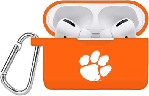 Image of Clemson Tigers Silicone Case Cover Compatible with Apple AirPods PRO Battery Case - Orange C-AAP1-149