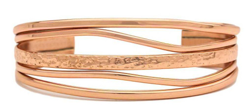 Image of Copper Tide - Sergio Lub Handmade Solid Copper Cuff Non-Magnetic Medium (6-7in) (lub442)