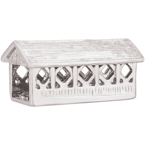 Image of Covered Bridge Bead Charm (Choose Metal) by Rembrandt