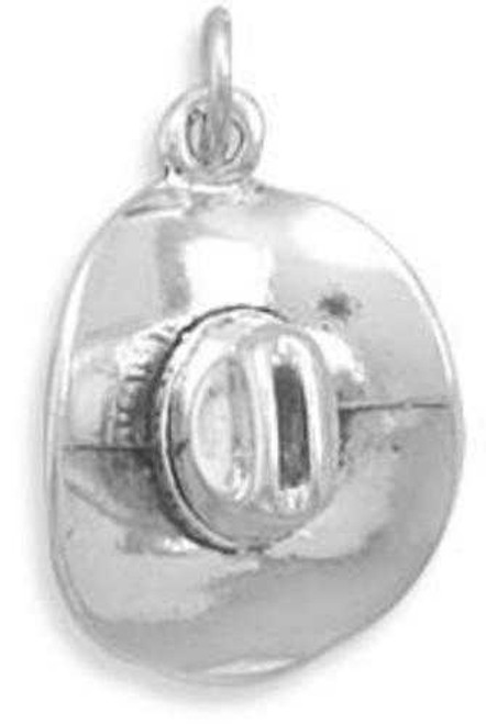 Image of Cowboy Hat Charm 925 Sterling Silver