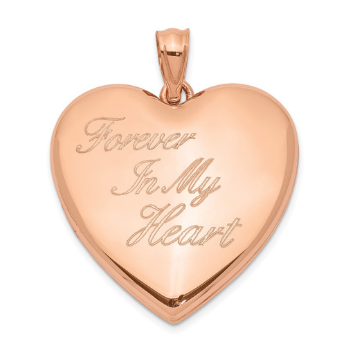 Cremation Jewelry - Pink Sterling Silver Forever In My Heart Ash Holder Heart Locket Pendant