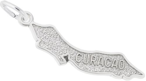 Curacao Map Charm (Choose Metal) by Rembrandt