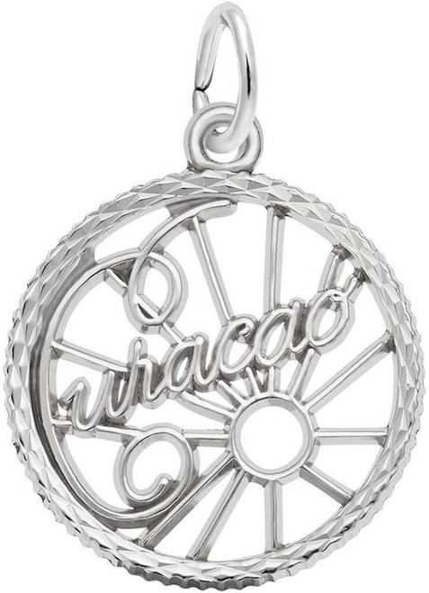 Image of Curacao Script Open Charm (Choose Metal) by Rembrandt