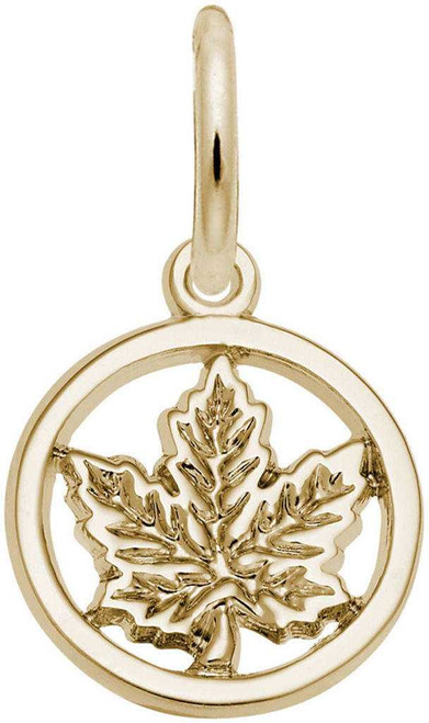 Image of Cutout Maple Leaf Charm (Choose Metal) by Rembrandt