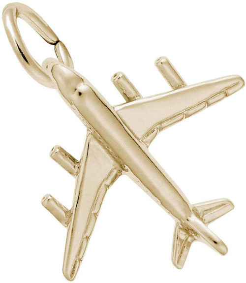 Image of DC 8-707 Plane Charm (Choose Metal) by Rembrandt