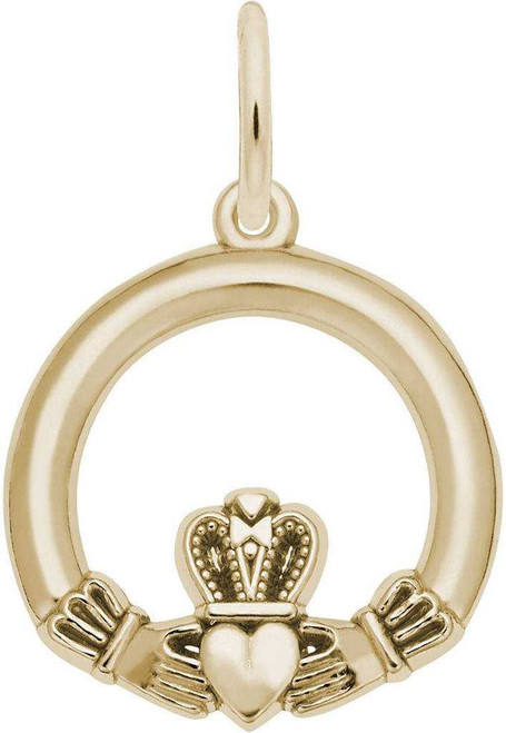 Image of Detailed Claddagh Charm (Choose Metal) by Rembrandt