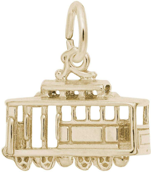 Image of Detailed Cutout Cable Car Charm (Choose Metal) by Rembrandt