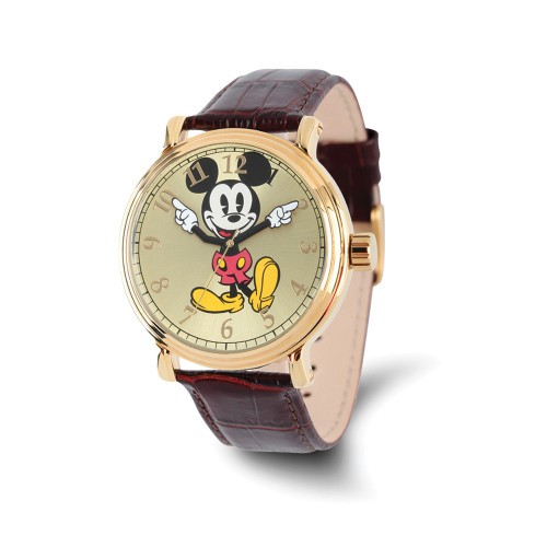 Disney Adult Size Black Strap Mickey Mouse w/ Moving Arms Watch XWA5751