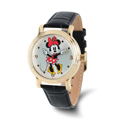 Image of Disney Adult Size Black Strap Minnie Mouse w/ Moving Arms Watch