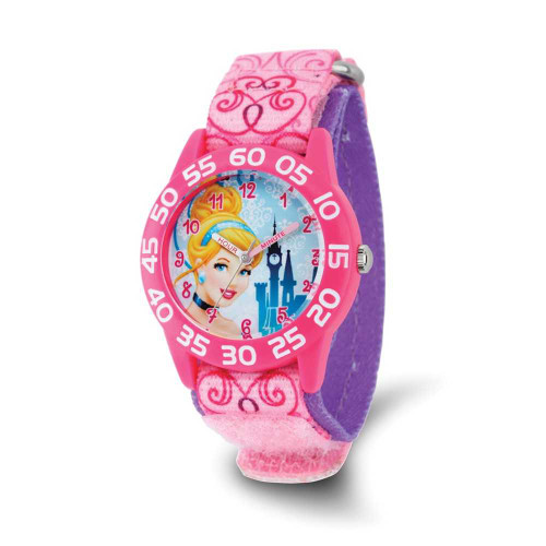 Image of Disney Princess Cinderella Acrylic Pink Nylon Time Teacher Watch