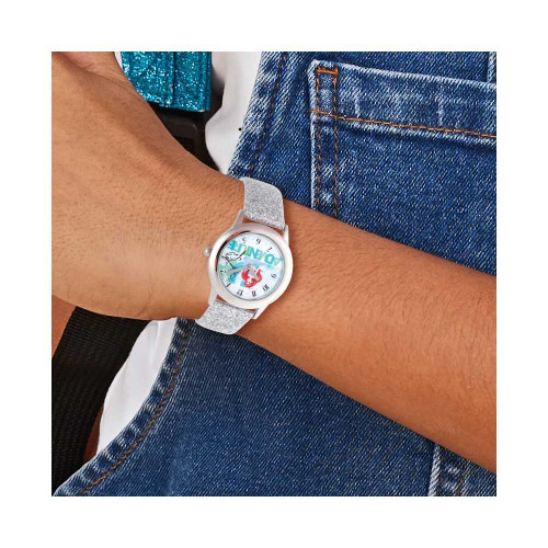 Image of Disney Tween The Little Mermaid Adventure Silver-tone Leather Watch