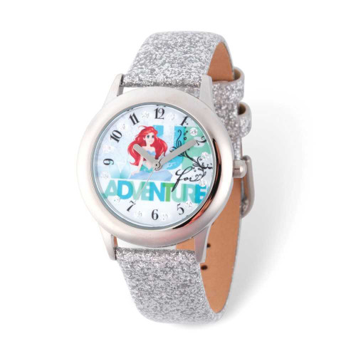 Image of Disney Tween The Little Mermaid Adventure Silver-tone Leather Watch