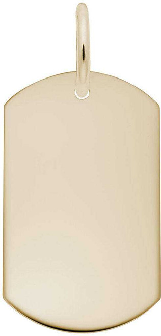 Image of Dog Tag Polished Finish Charm (Choose Metal) by Rembrandt