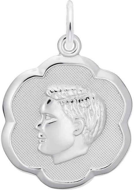 Image of Elegant Boys Head Charm (Choose Metal) by Rembrandt