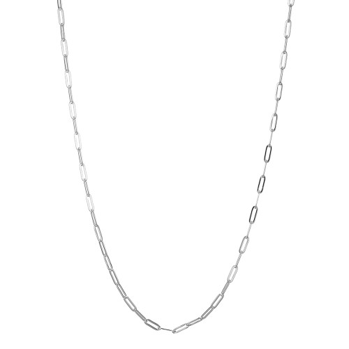 ELLE Jewelry - 36" Sterling Silver Paperclip Chain Necklace