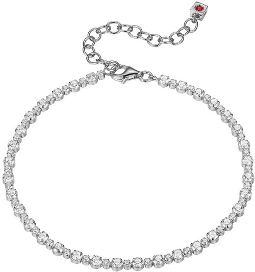 ELLE Jewelry - 6.5" + 1.5" Sterling Silver CZ Tennis Bracelet