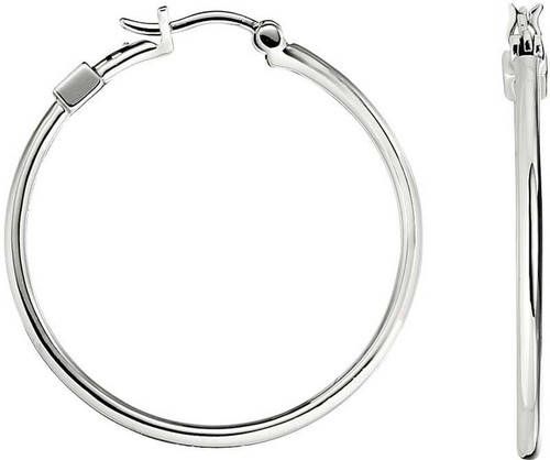 Image of ELLE Jewelry - EARRING MUST HAVES Sterling Silver Hoop Earrings (E0147)