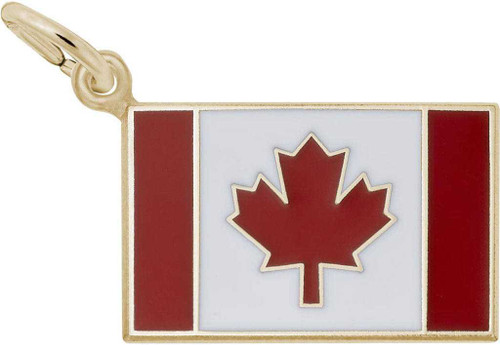 Image of Enamel Canadian Flag Charm (Choose Metal) by Rembrandt