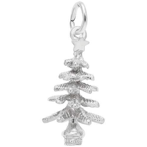 Image of Evergreen Tree Charm (Choose Metal) by Rembrandt
