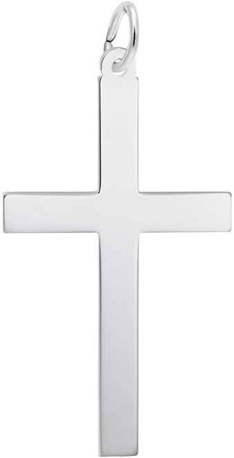Image of Extra Large Plain Cross Charm (Choose Metal) by Rembrandt